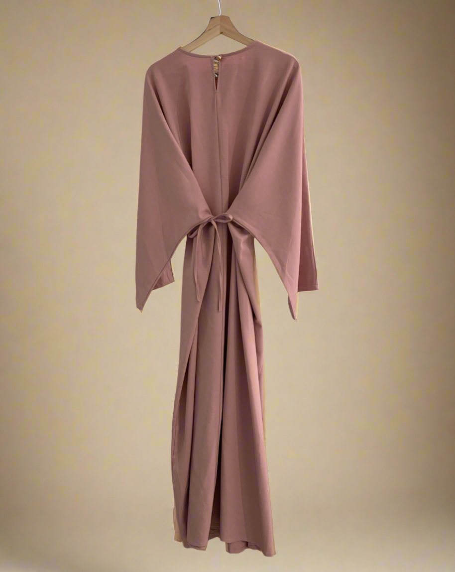 Flow-Tied Pink Dress.