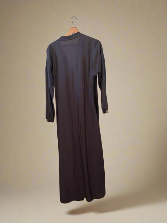 Black Tied Thin Abaya Jacket