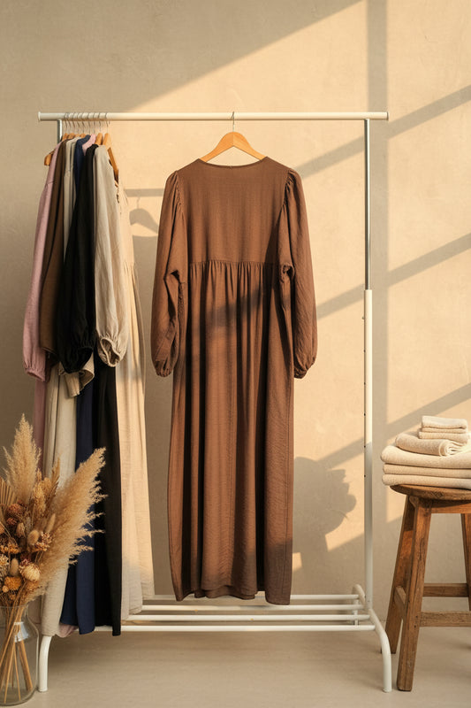 Washed Brown String Dress