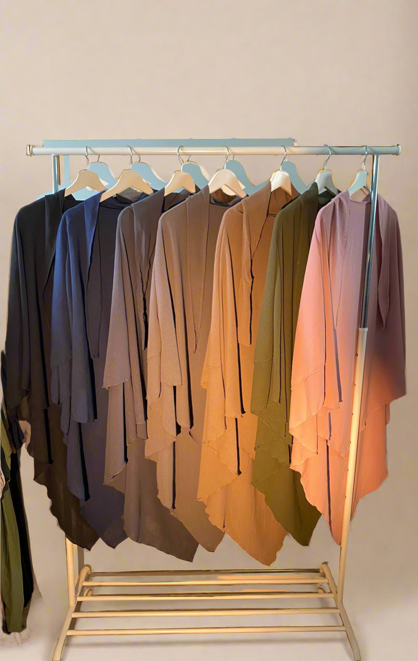 Double Layer Dark Green Khimar