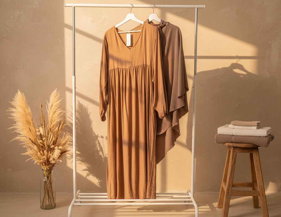 Mocha Mandarin Spear Khimar Set