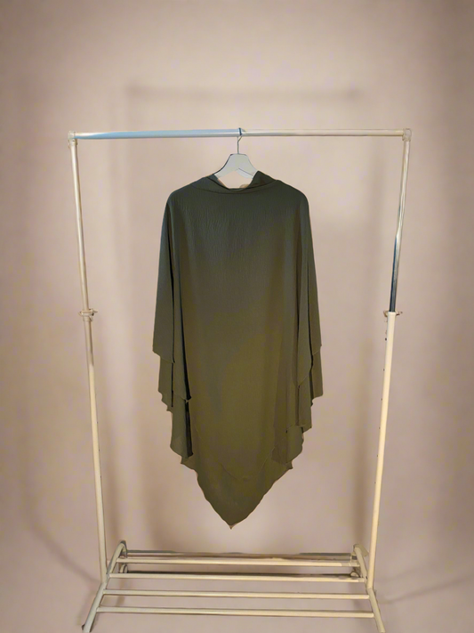 Double Layer Dark Green Khimar
