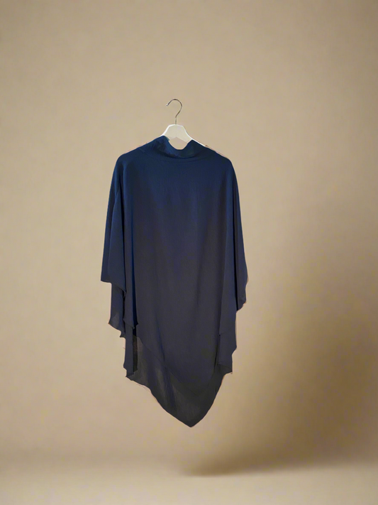 Double Layer Night Blue Khimar