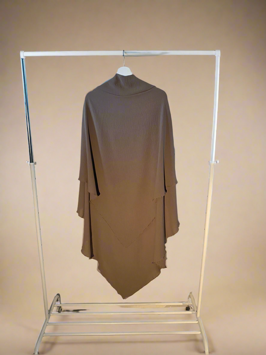 Double Layer Taupe Khimar