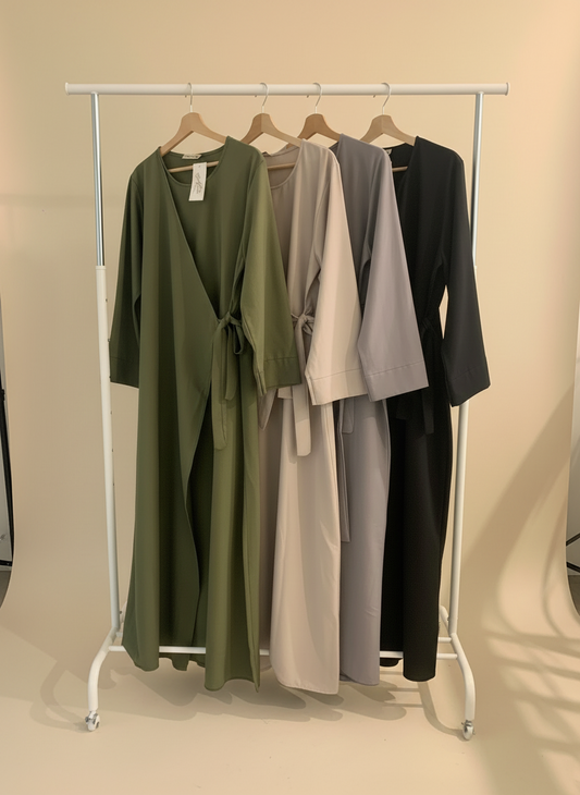 Flow Tied Thick Green Dress