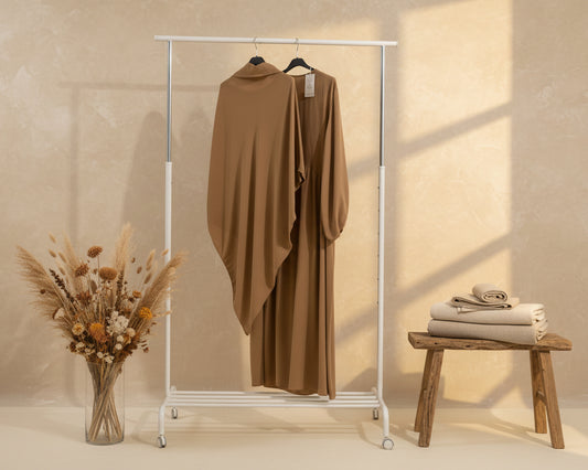 Hazel Brown Spear Khimar Set