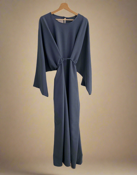 Flow-Tie Blue Dress