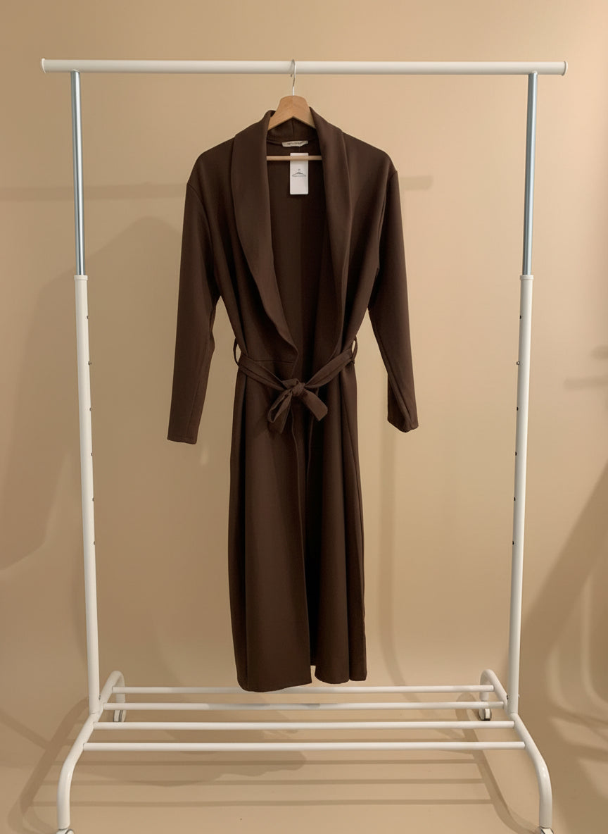 Sleek Brown Wind Coat