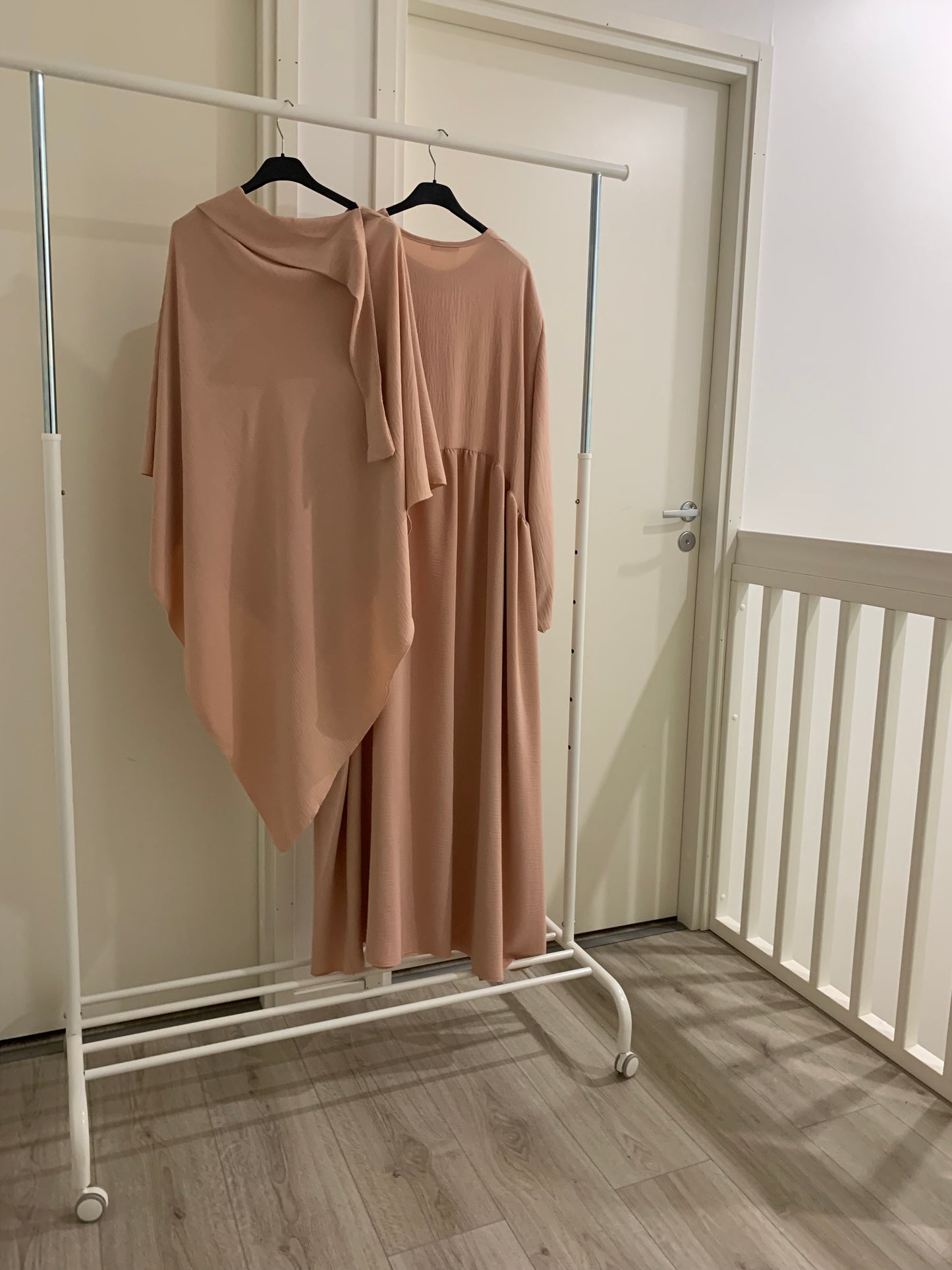 Peach Pink Khimar Set