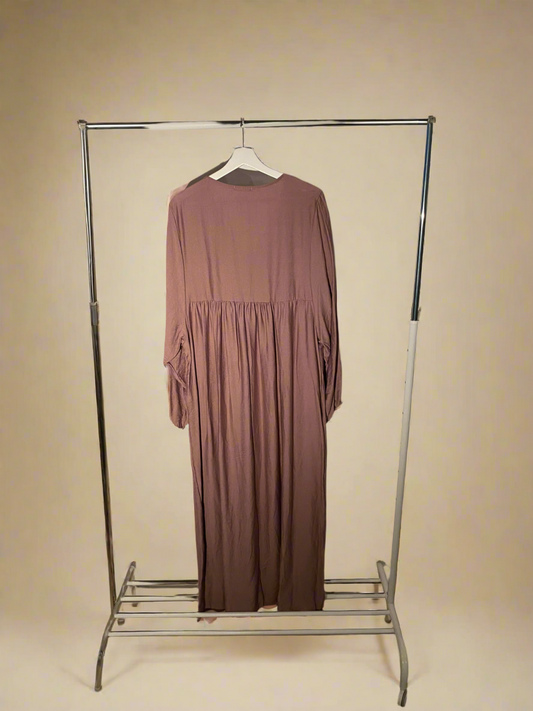 Pleaded Warm Pink Dress