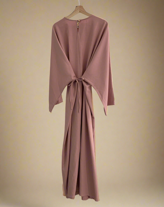 Flow-Tied Pink Dress.