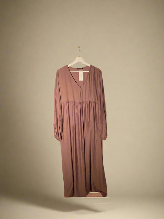 Pleaded Warm Pink Dress