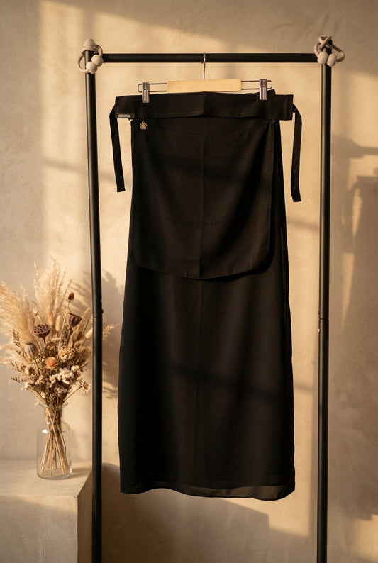 Bedoon Essm Charmed Black Niqab Set