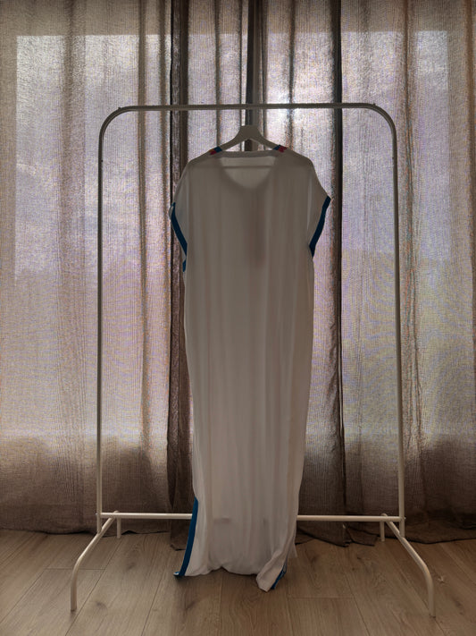 White & Rainbow Home Kaftan