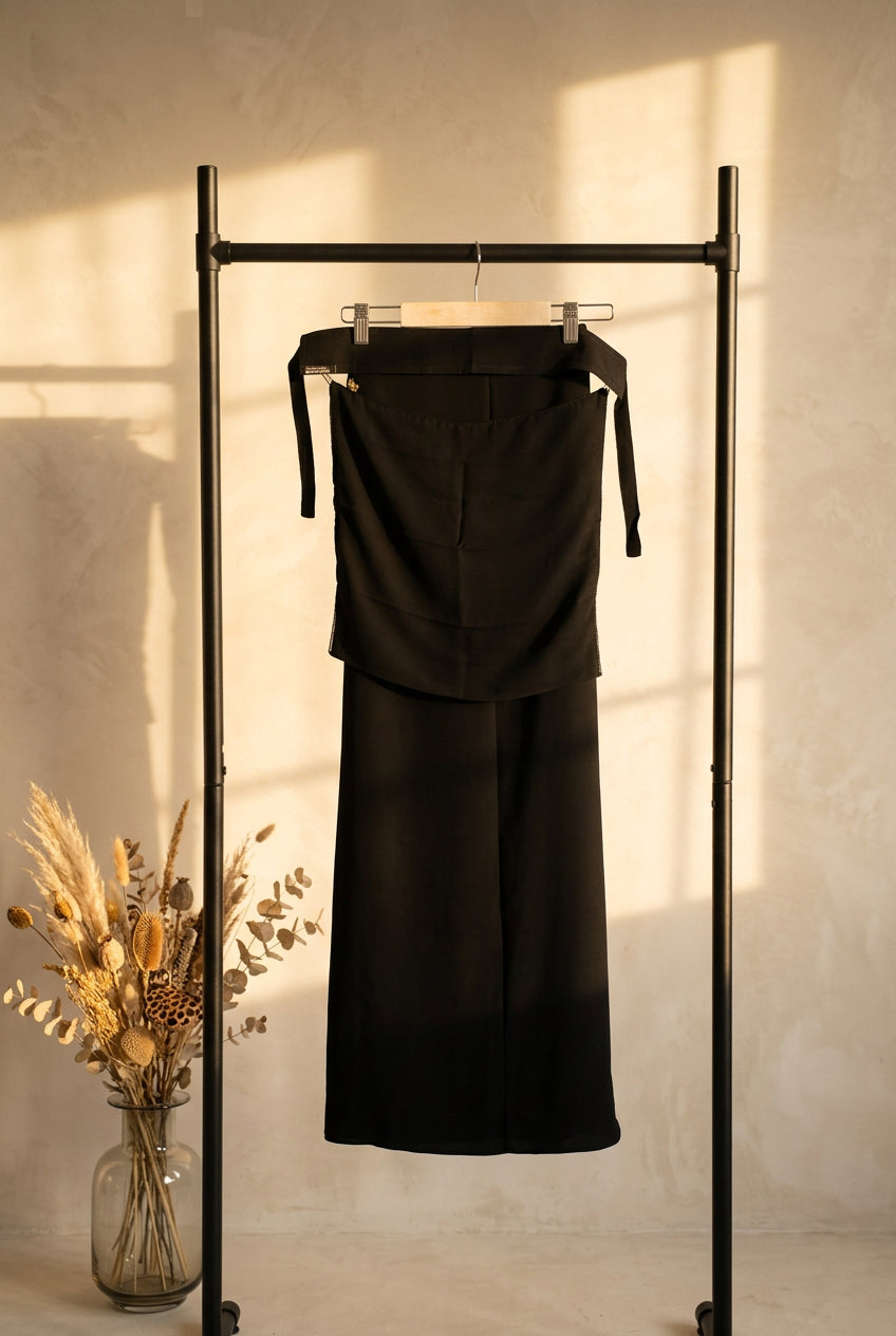 Bedoon Essm Charmed Black Niqab Set