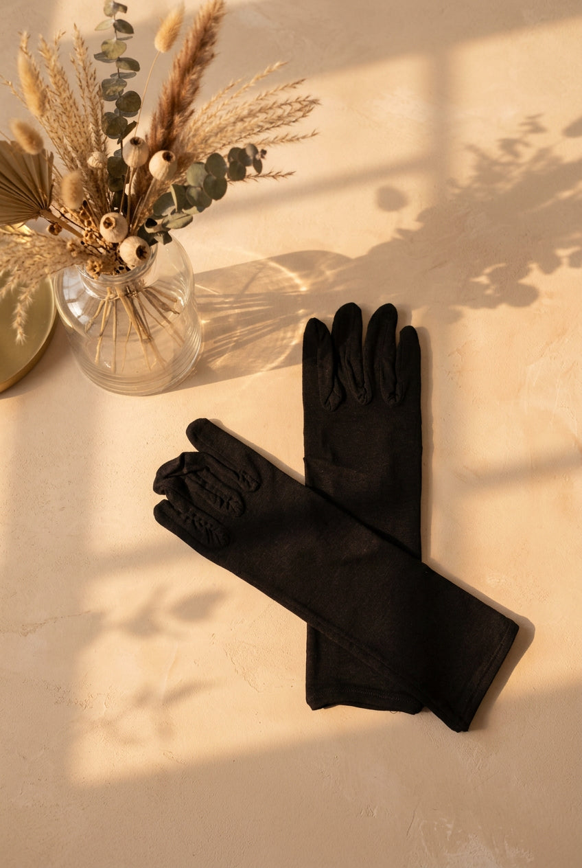 Smooth & Thick Black Gloves