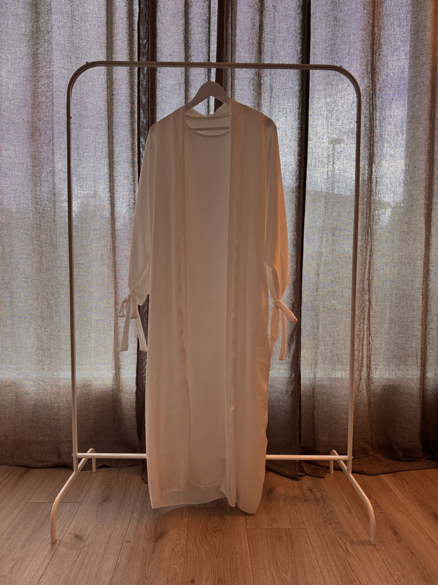 Silky Green Ribboned Abaya Set