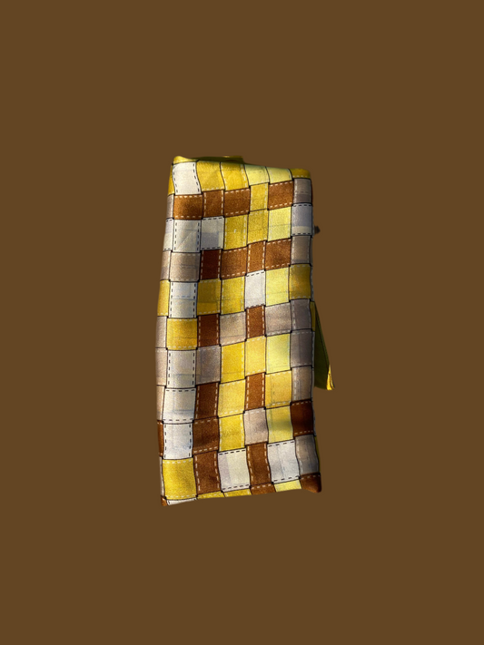 Silky Yellow Toned Squre Hijab