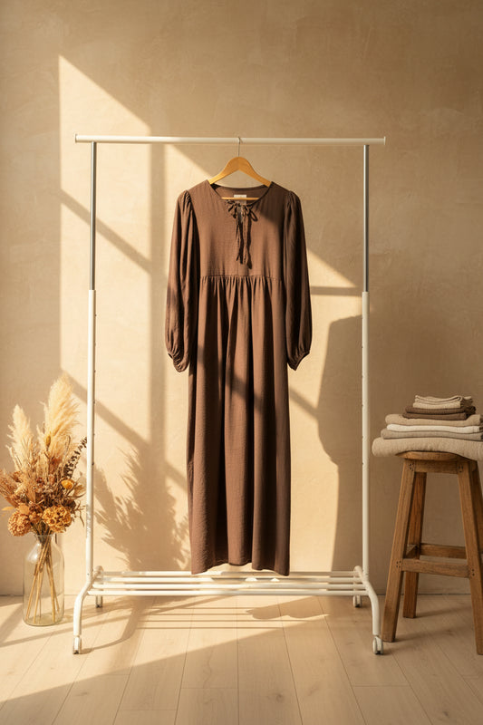 Washed Brown String Dress