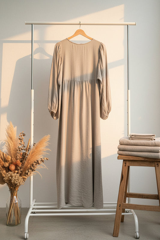 Linen Beige String Dress