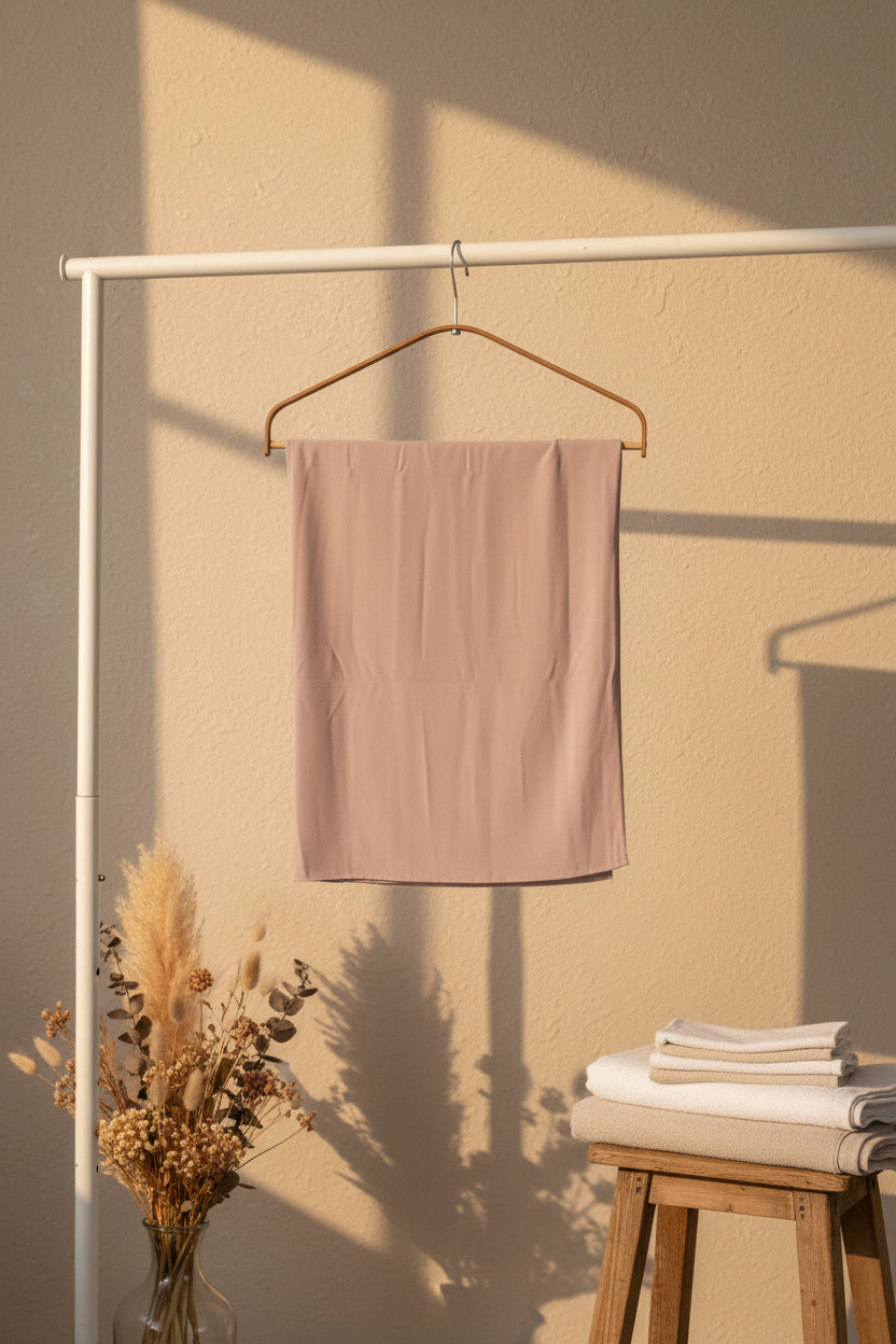Pearly Washed Rose Jersey Hijab