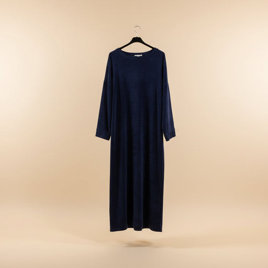 Thick Navy Blue Rugged Dress
