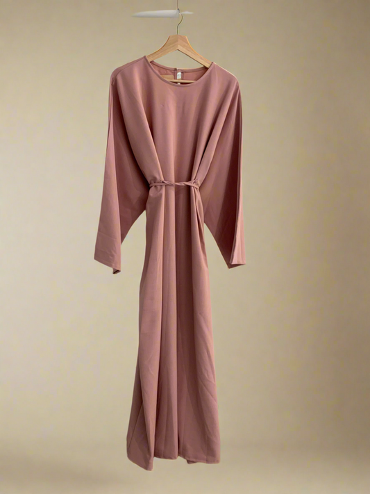 Flow-Tied Pink Dress.