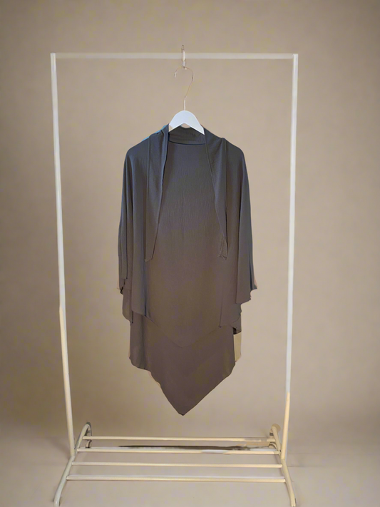 Double Layer Taupe Khimar