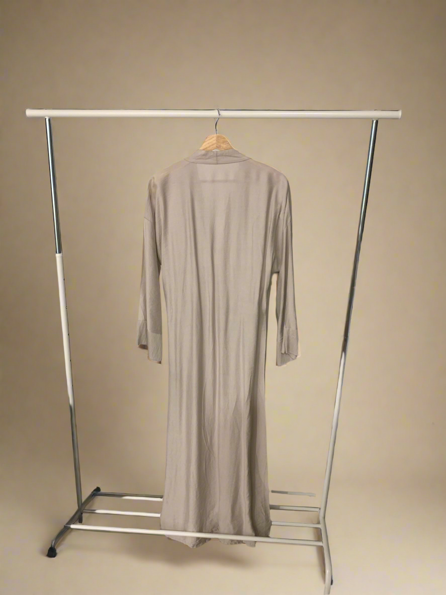 Crème Tied Thin Abaya Jacket