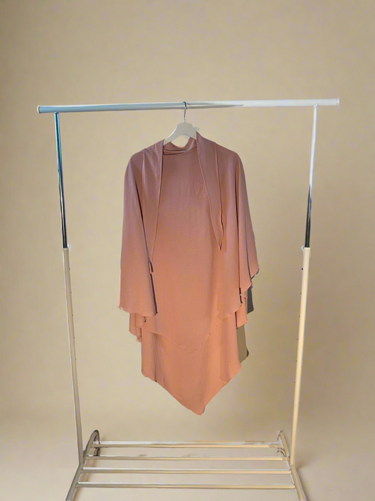 Double Layer Pink Khimar