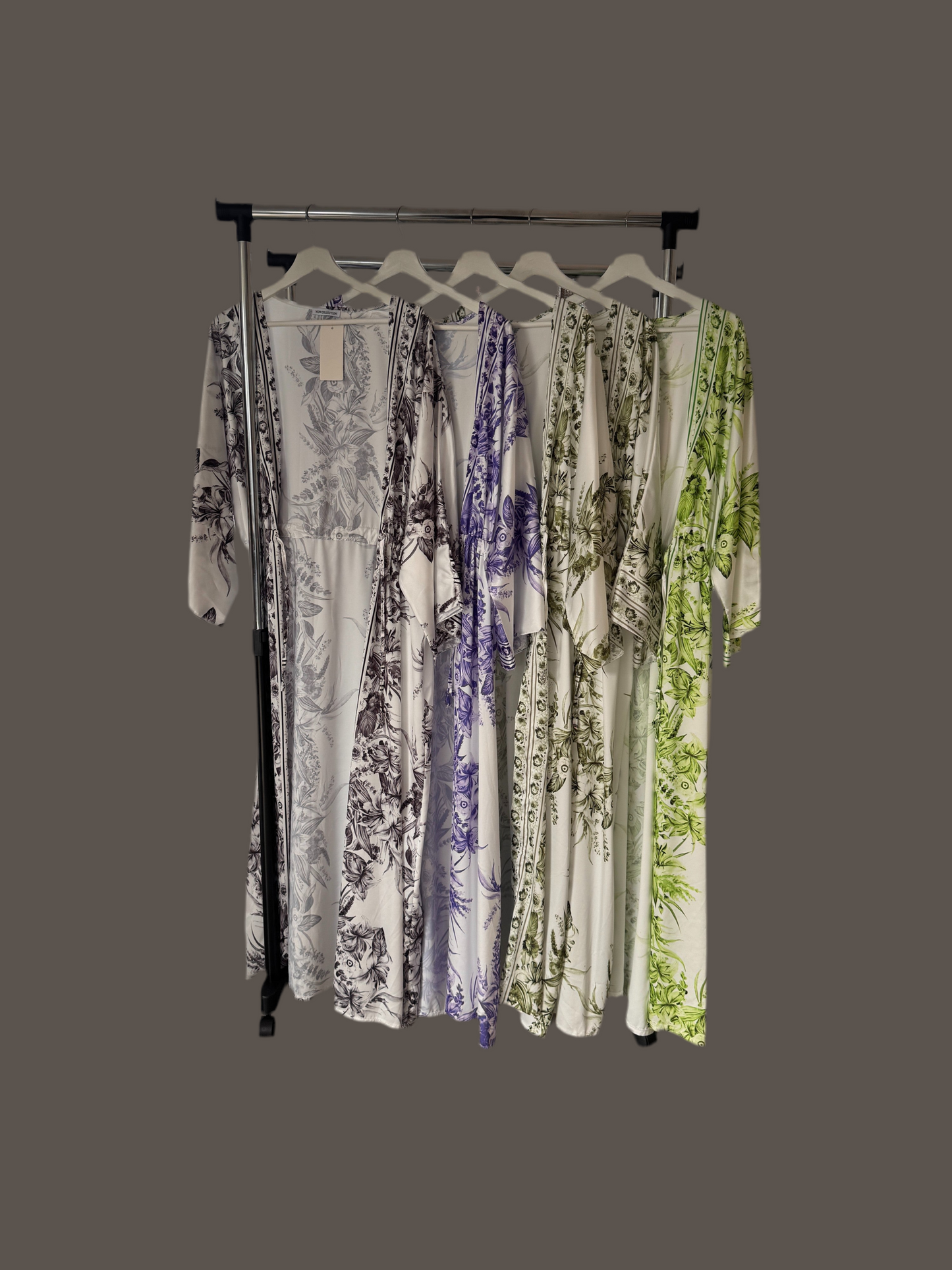 Black & White Floral Abaya