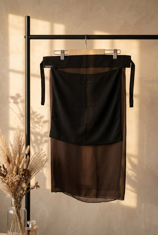 Bedoon Essm Charmed Choco Black Niqab Set