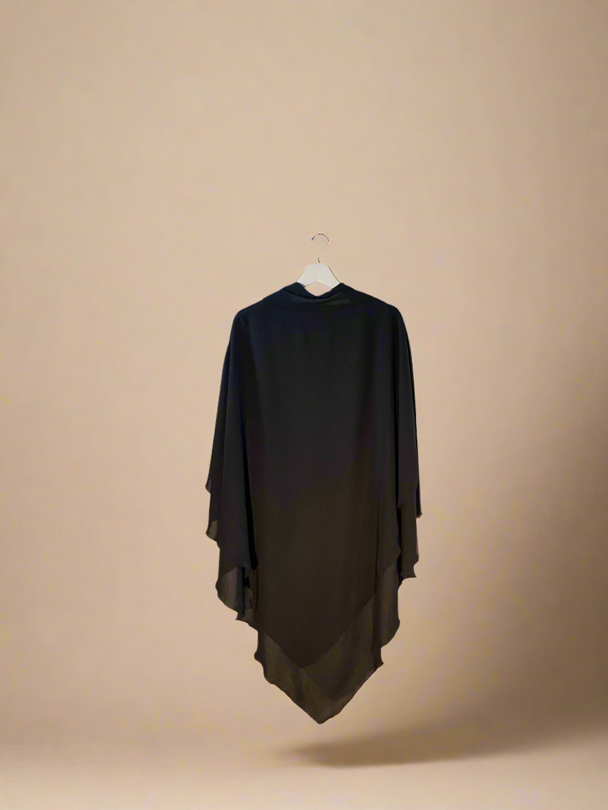 Double Layer Black Khimar
