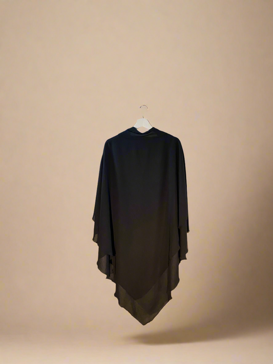 Double Layer Black Khimar