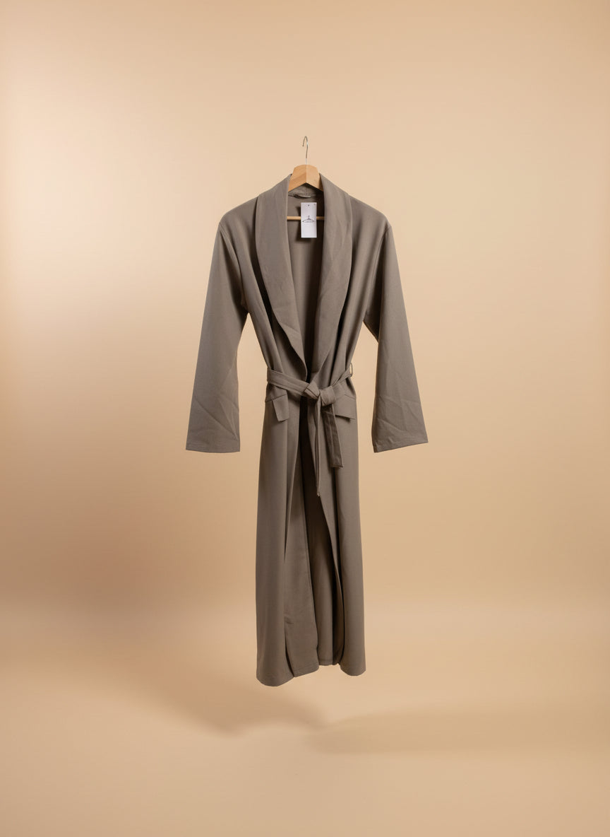 Sleek Taupe Wind Coat