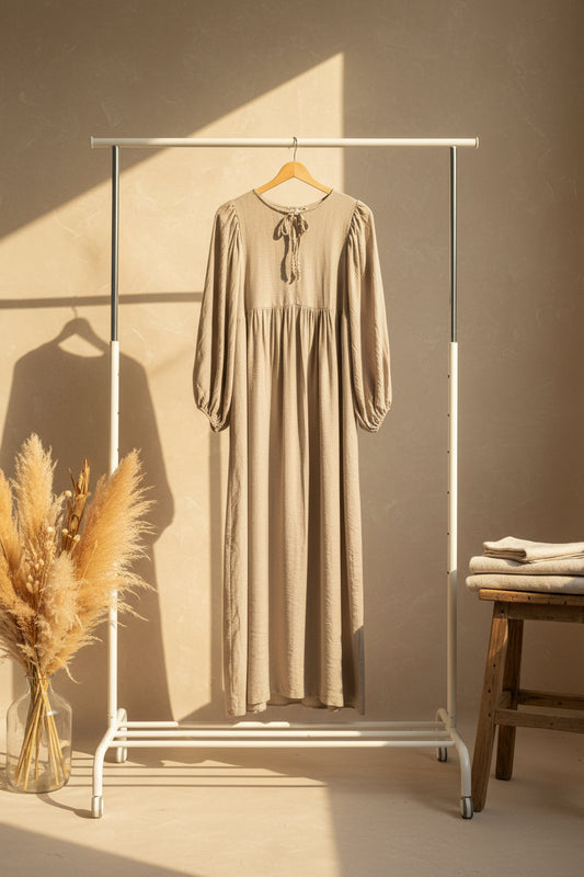 Linen Beige String Dress