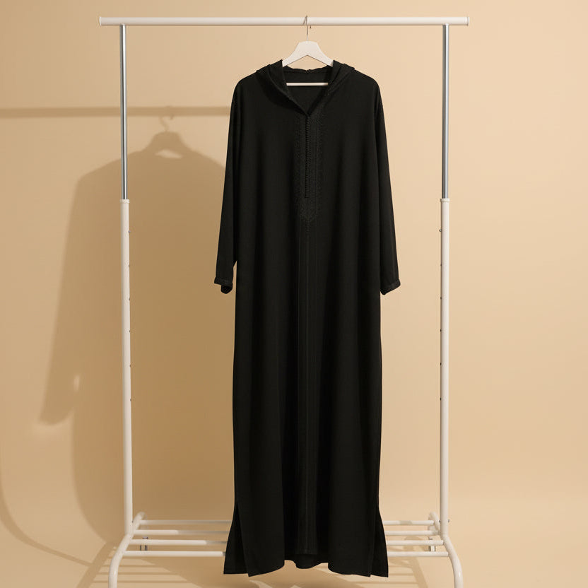 Black Cashmere Mlifa Jallabiyya