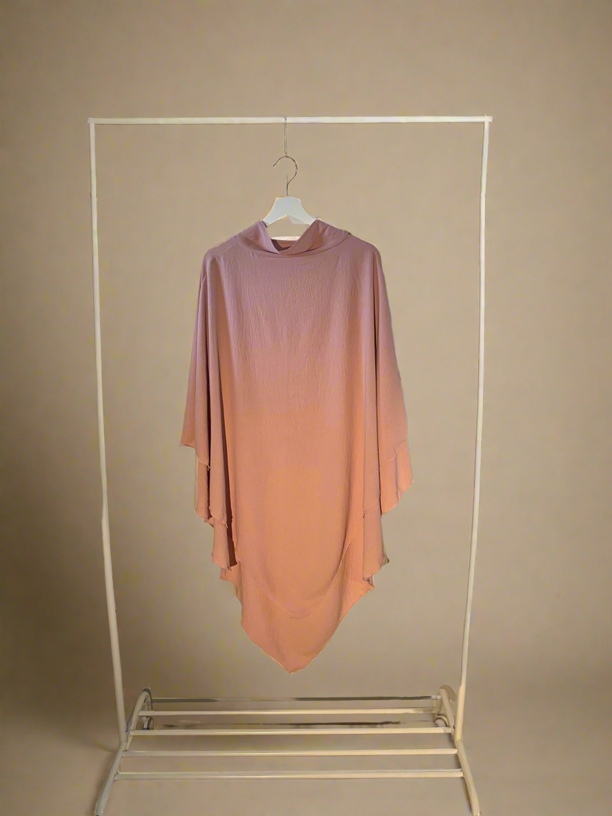 Double Layer Pink Khimar